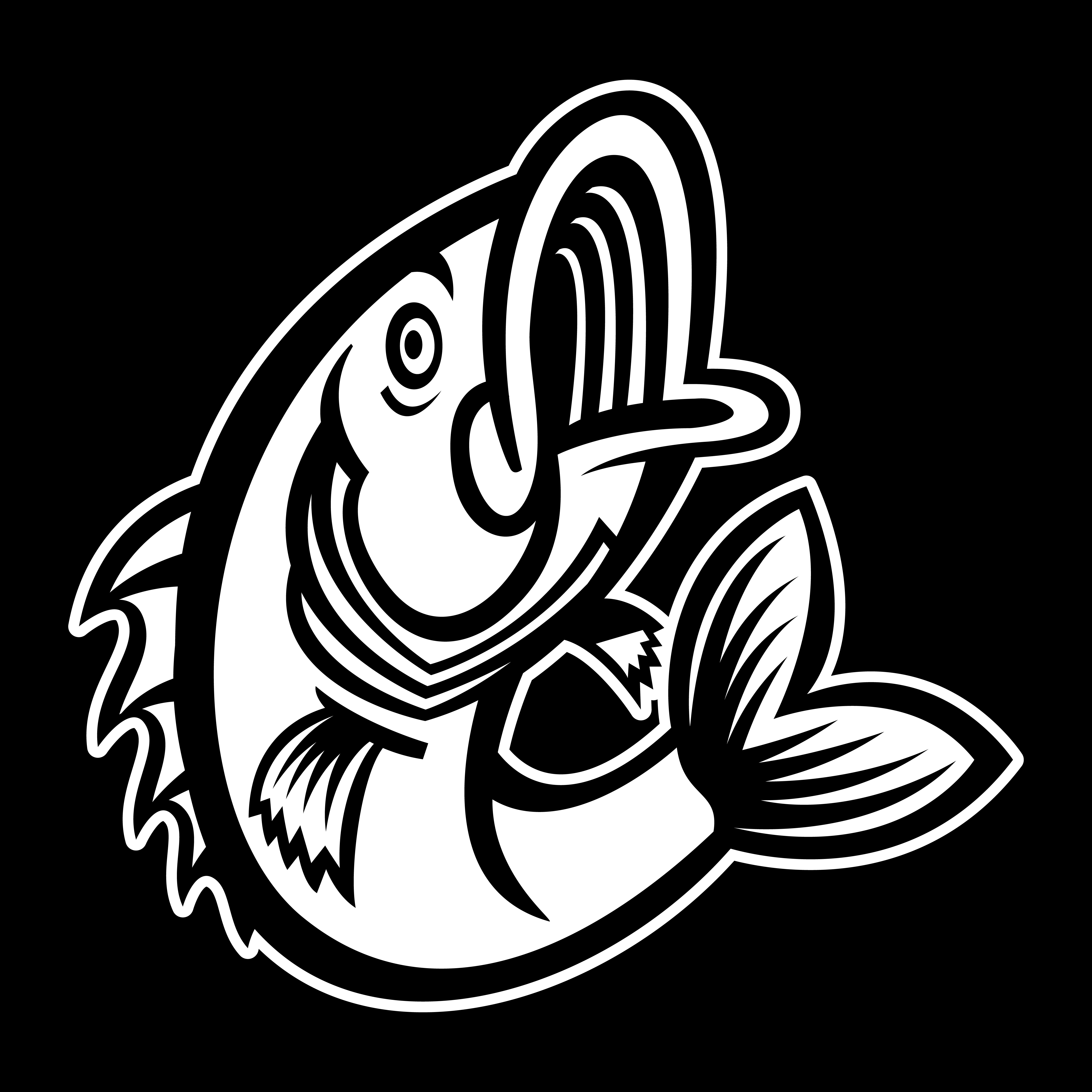 Download Jumping Bass Fish vector icon - Download Free Vectors ...