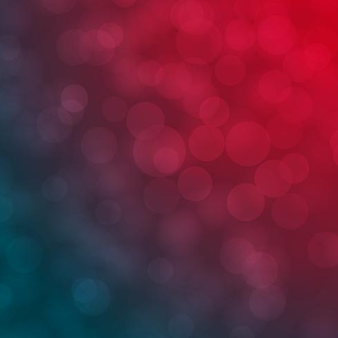 Fondo de vector abstracto rojo y azul bokeh