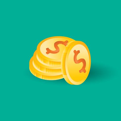 Coin vector icon background