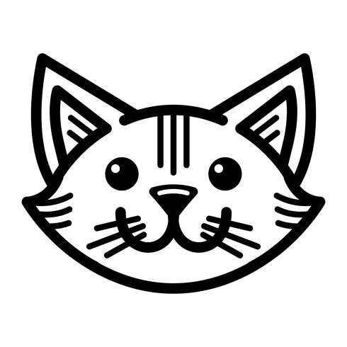 Lindo gato simpático feliz vector