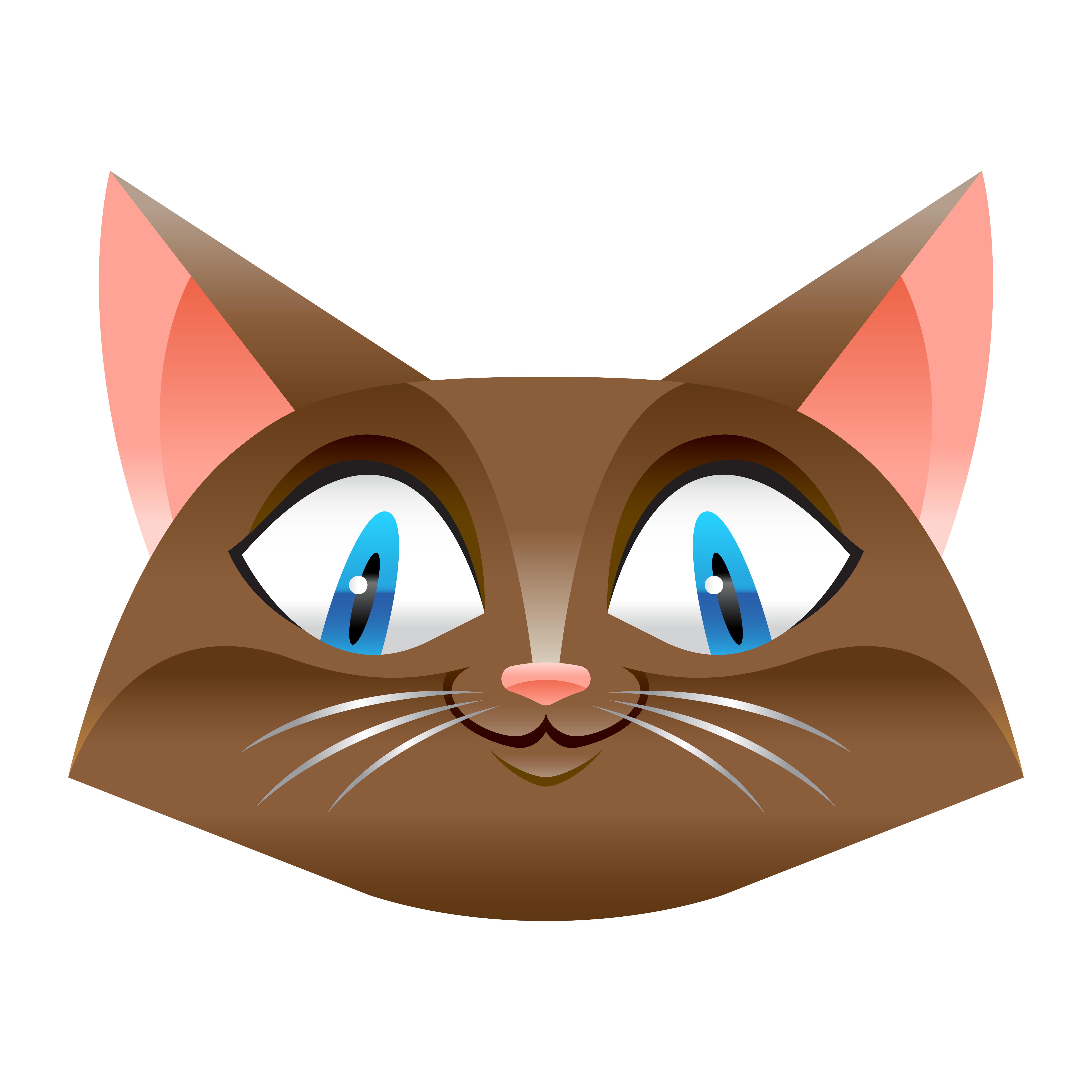 Cute Happy Friendly Cartoon Cat 544498 Vector Art at Vecteezy