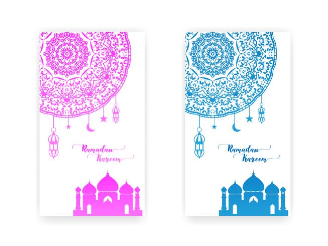 ramadan kareem greeting card vector