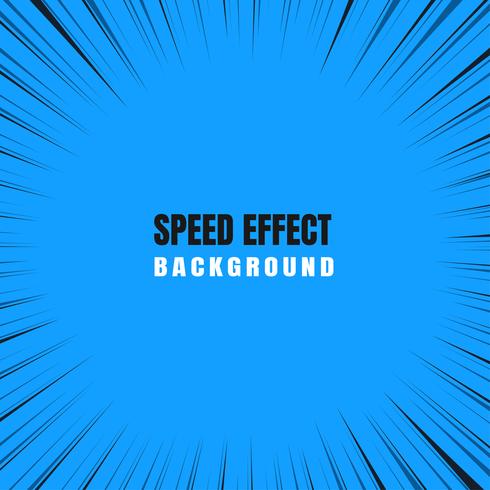 Fast motion zoom effect In a blue comic background. vector