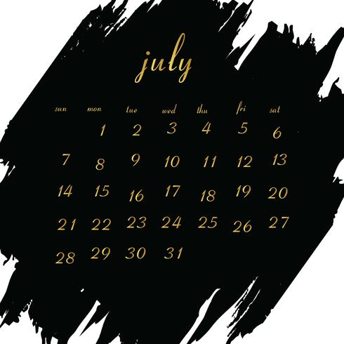 Calendar 2019 for your project vector