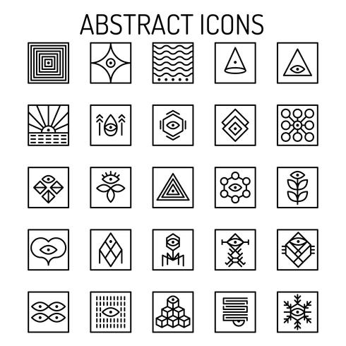 Línea abstracta iconos vector