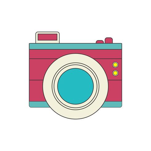 Icono de cámara para tu proyecto en color retro. vector