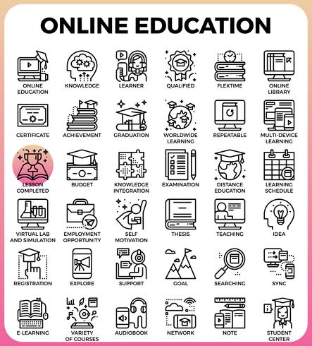 Educación en línea vector