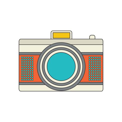 Icono de cámara para tu proyecto en color retro. vector