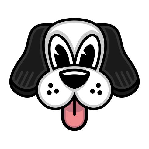 Perro de dibujos animados amable lindo vector