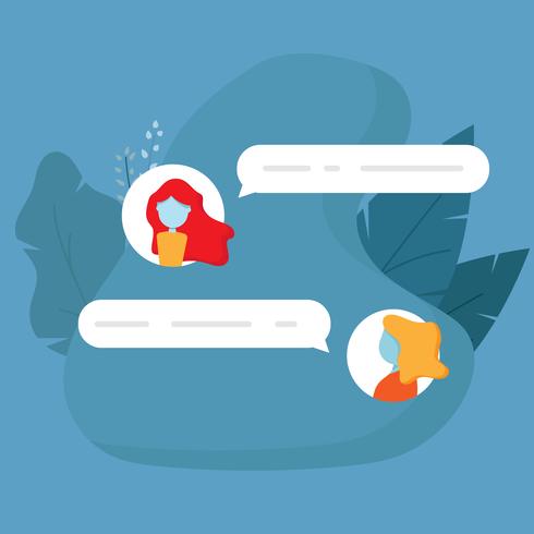 chat conversation message vector