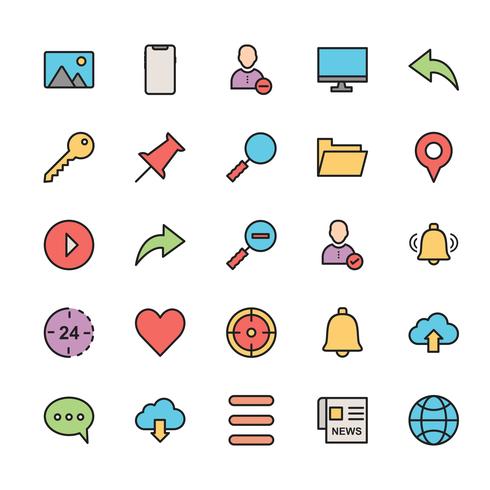 25 Basic UI Icon vector