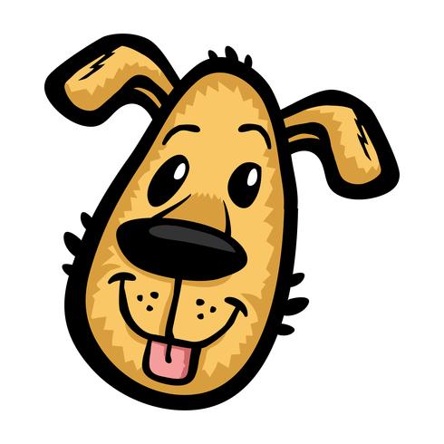Cute friendly cartoon dog vector