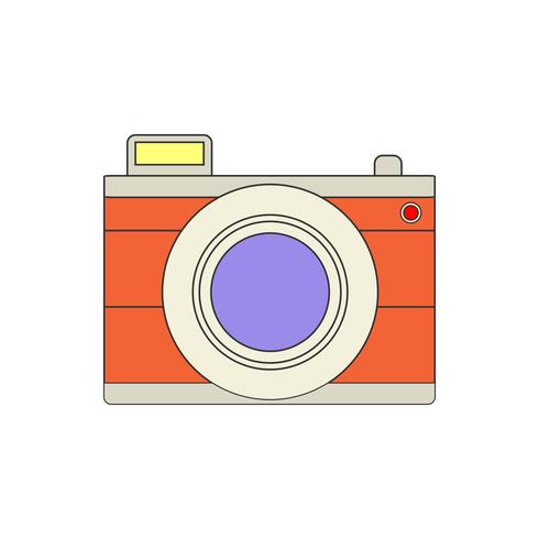 Icono de cámara para tu proyecto en color retro. vector