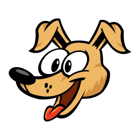 Cute friendly cartoon dog