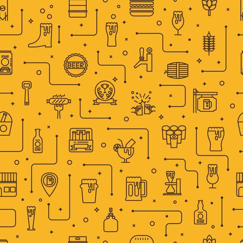 Beer icons background vector
