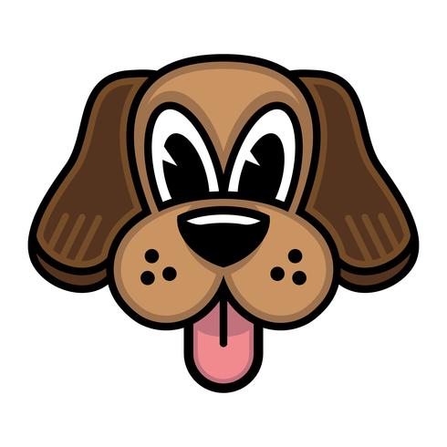 Perro de dibujos animados amable lindo vector