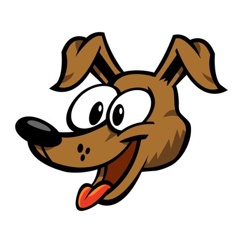 Cute friendly cartoon dog vector
