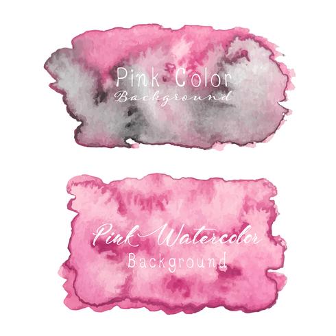 Pink abstract watercolor background. Watercolor element for card. Vector illustration.