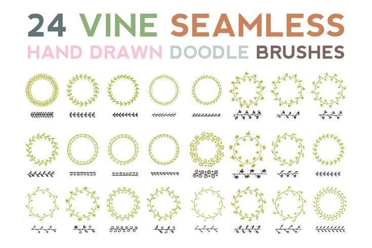 Vine Seamless Brush vector