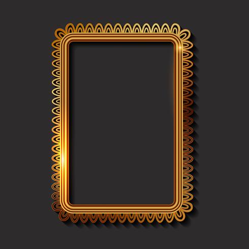 Decorative vintage golden frames and borders vector