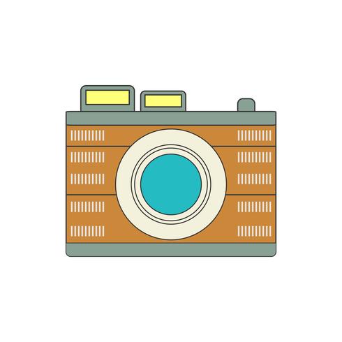 Icono de cámara para tu proyecto en color retro. vector