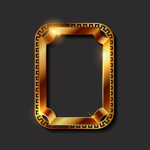 Decorative vintage golden frames and borders vector