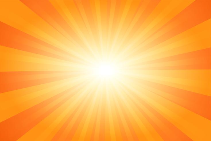 Orange Summer Abstract Comic Cartoon Sunlight Background. Vector Illustration.