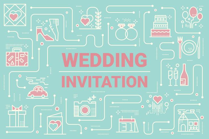 Wedding invitation card vector