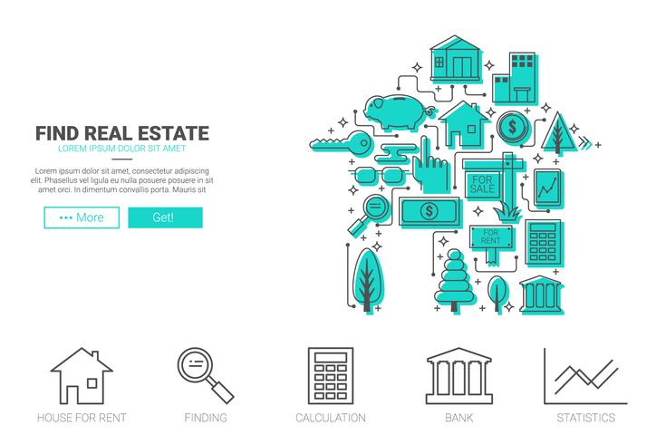 Concepto inmobiliario vector