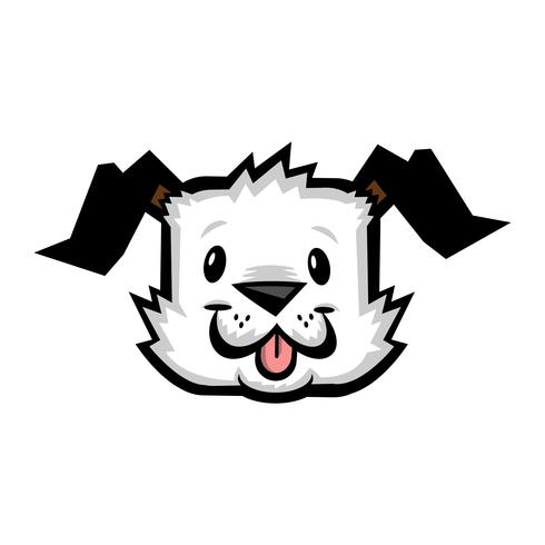 Cute friendly cartoon dog