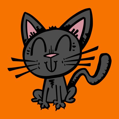 Halloween Black Cat vector