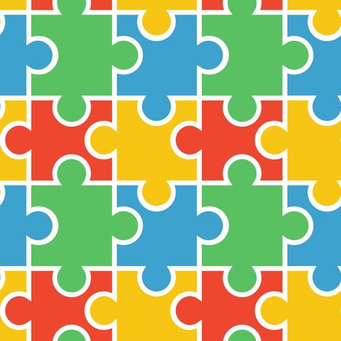 Puzzle seamless background vector