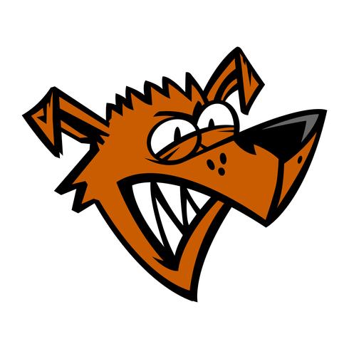 Angry dog cartoon vector illustration