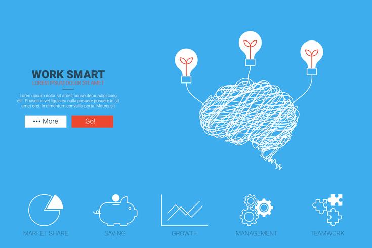 Work Smart Concept vector