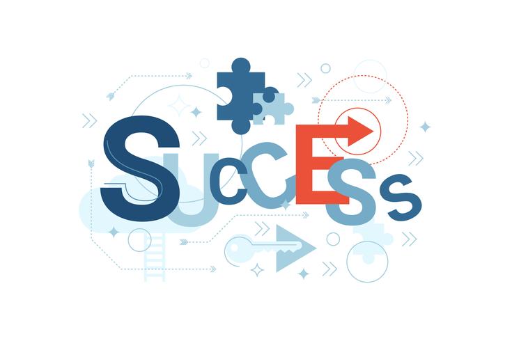 Success Word Typography vector