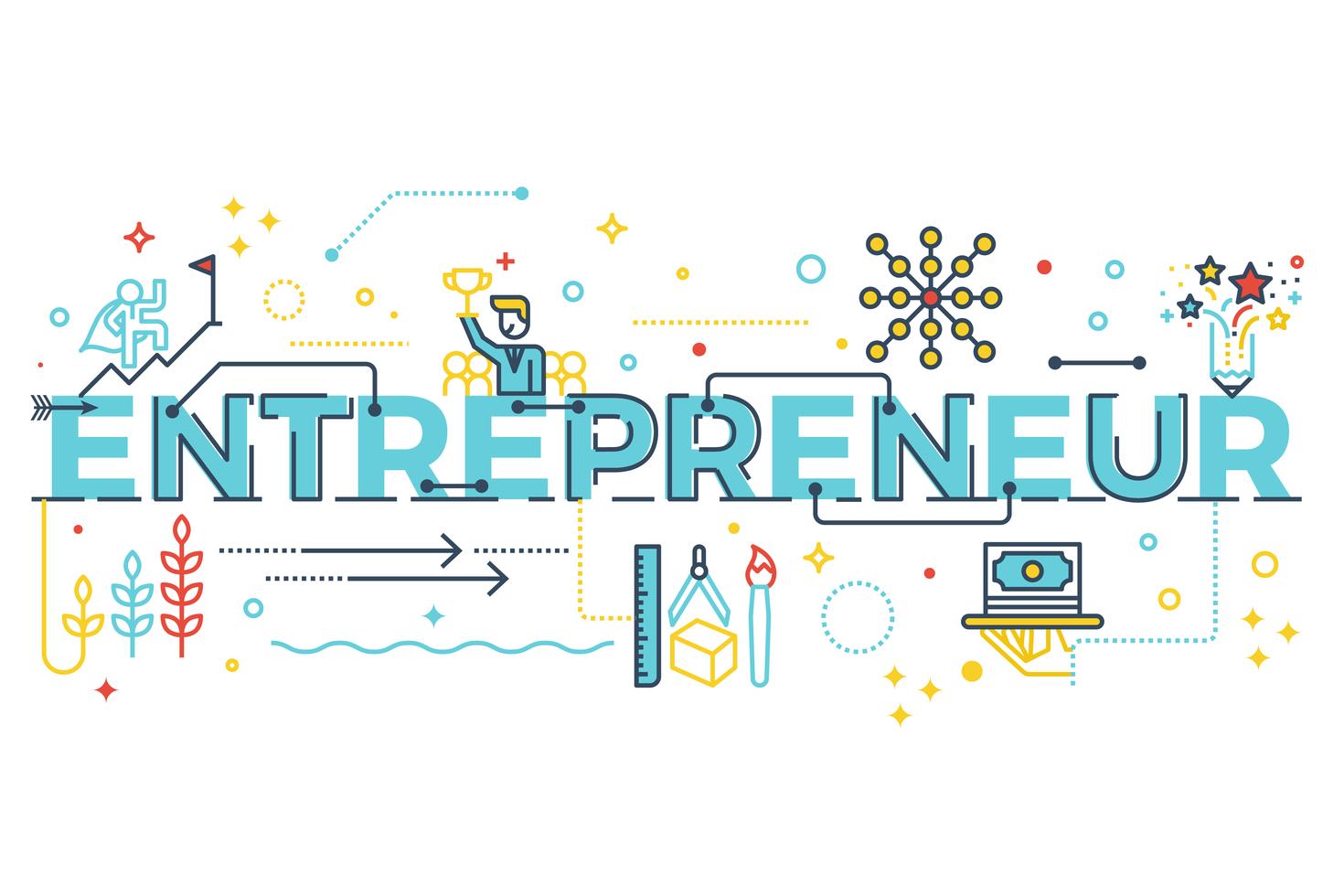 Entrepreneur word lettering 545071 Vector Art at Vecteezy
