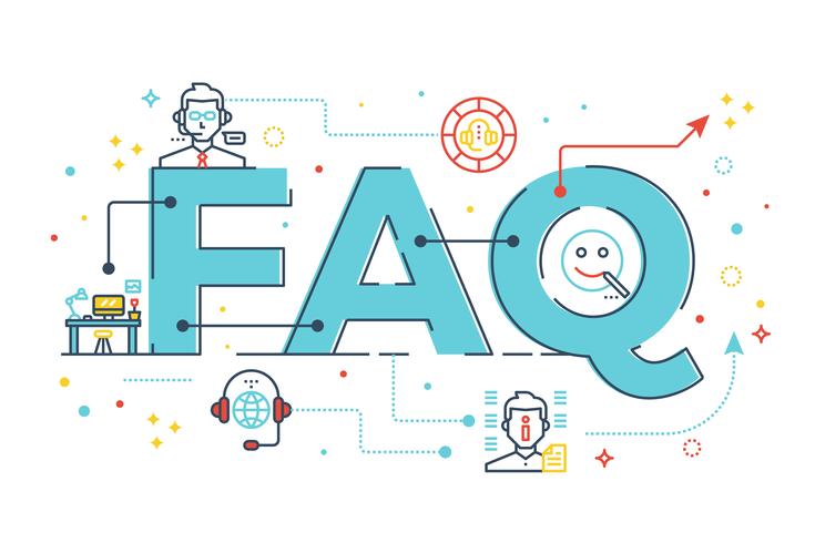 FAQ  Frequently asked questions vector