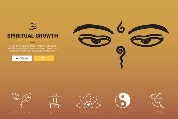 Spiritual Growth Concept vector