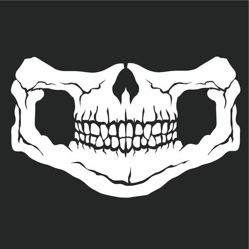 aggressive emblem with skull vector