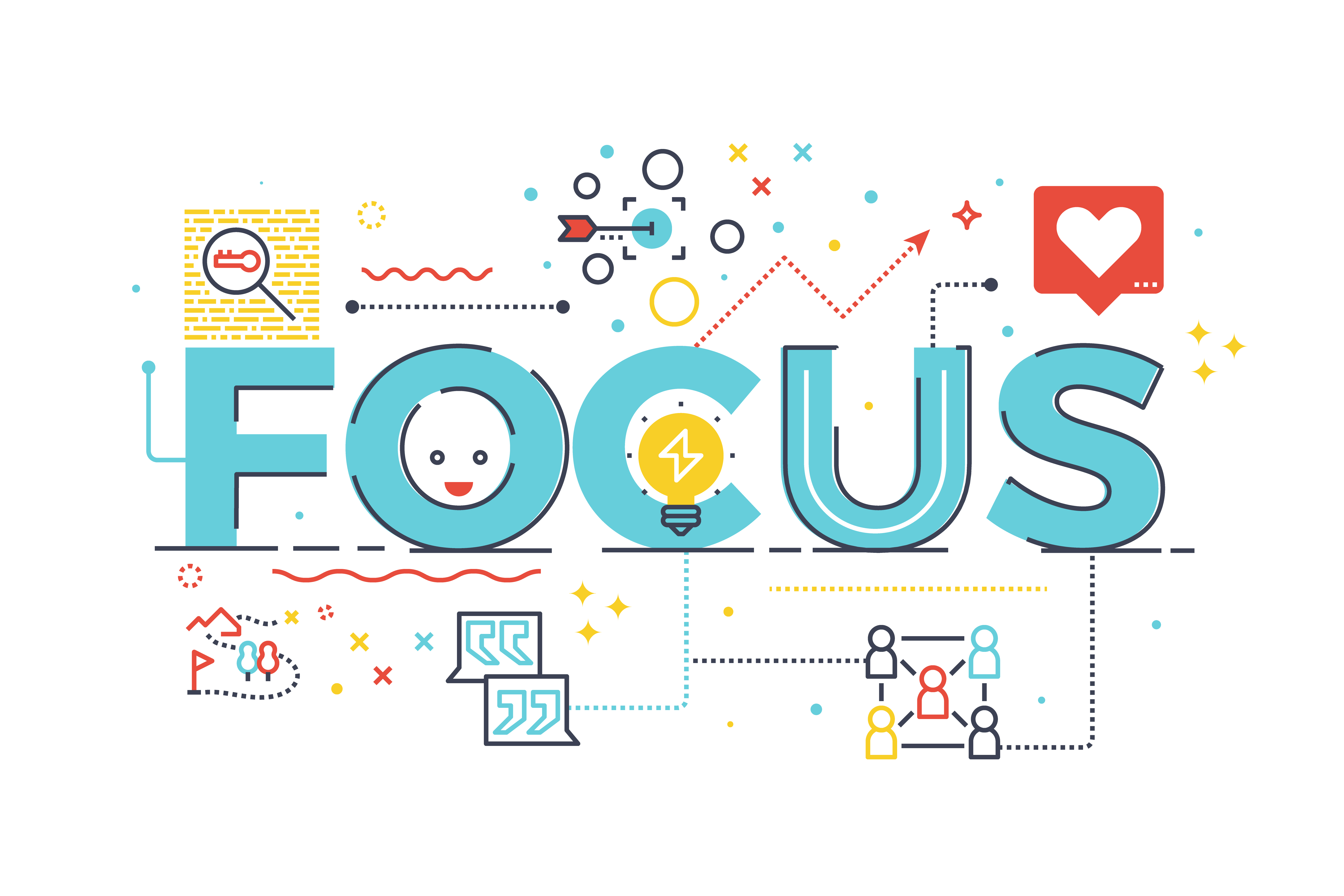 Focus word for business concept 545169 Vector Art at Vecteezy