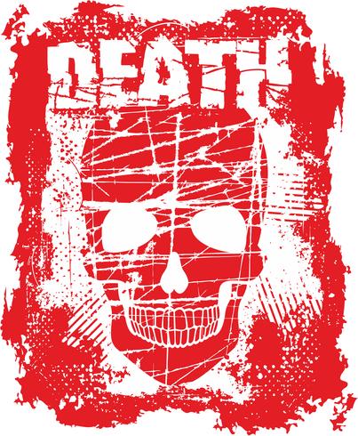 aggressive emblem with skull vector