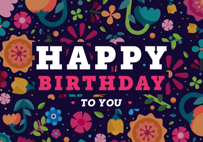 Happy Birthday Typography Vector