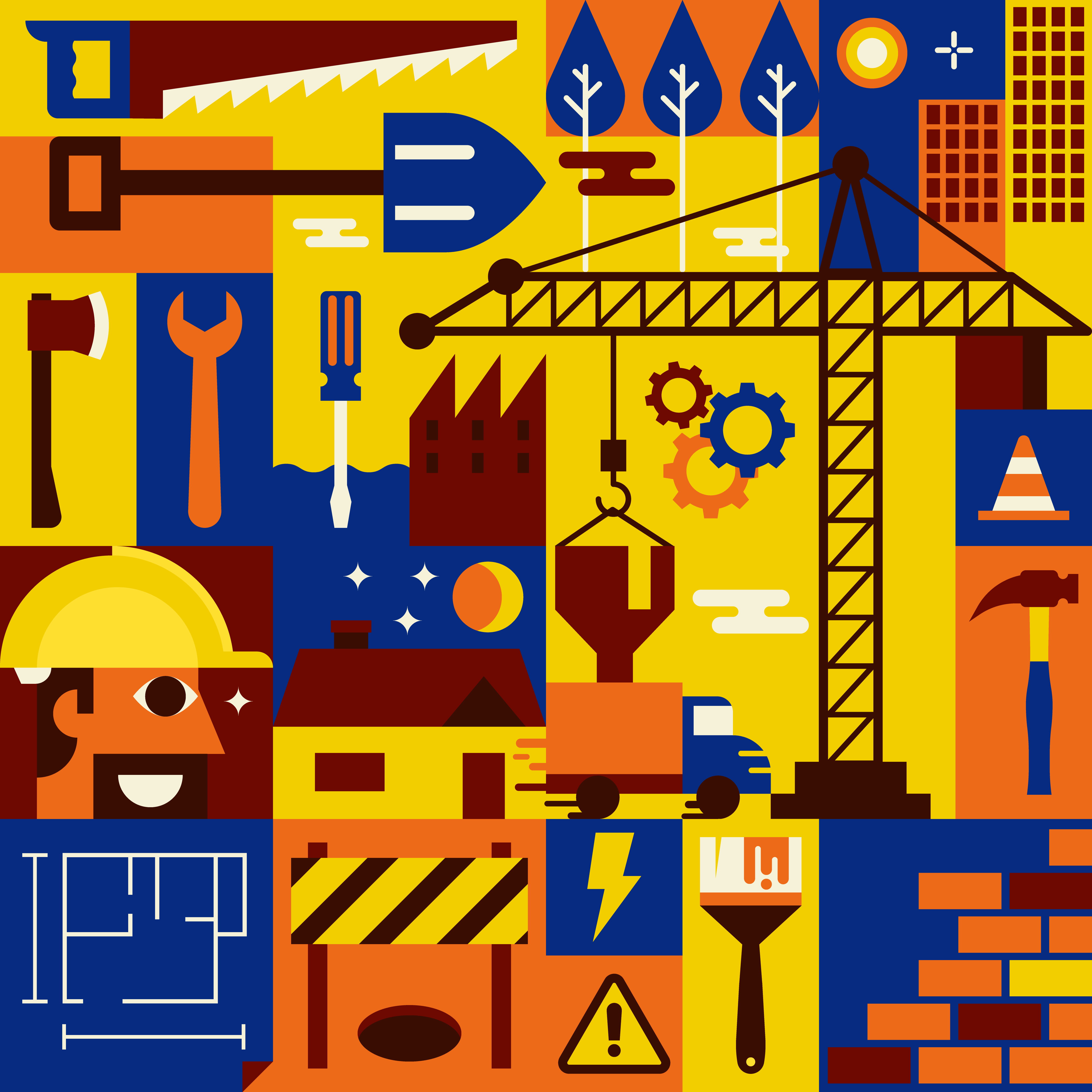 Construction Concept 545237 Vector Art at Vecteezy