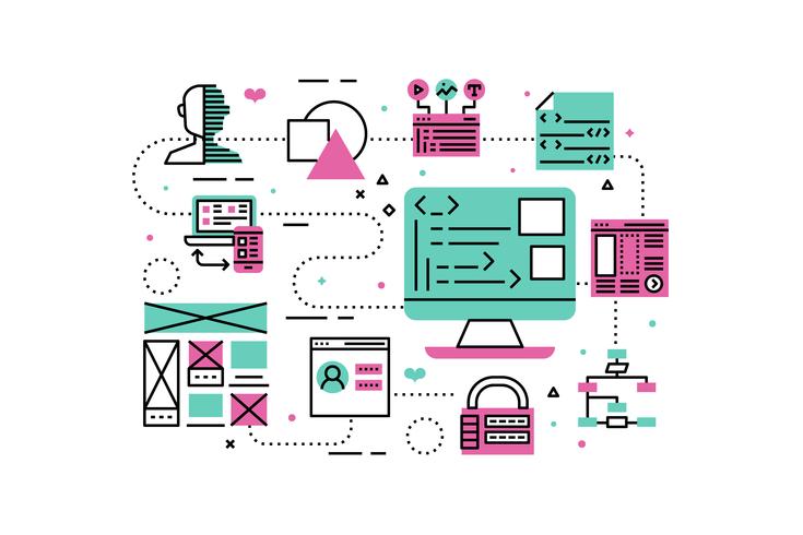 Web Programming Illustration vector