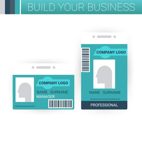 Business badge template design vector