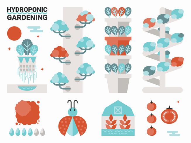 Hydroponic gardening vector