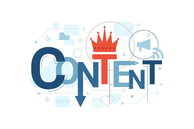 Content Word Typography vector