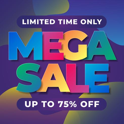 Limited Offer Mega Sale Banner Template vector