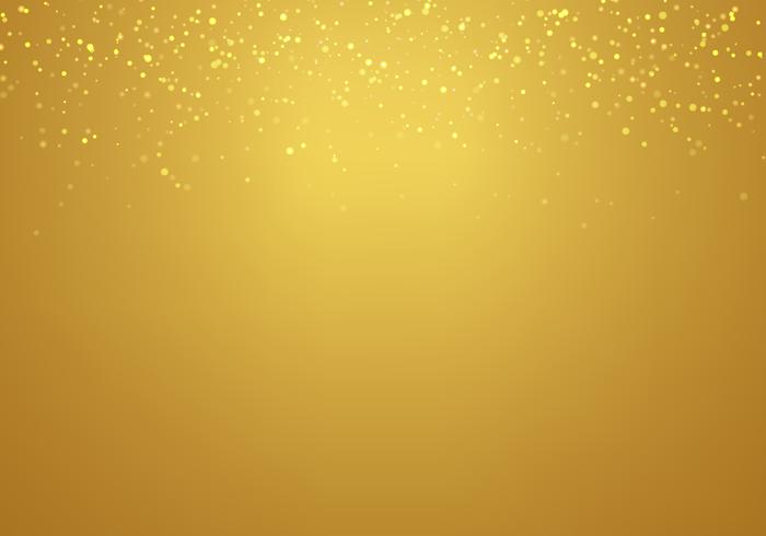 Abstract falling golden glitter lights texture on a gold gradient
