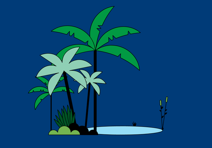 Free palm tree vector